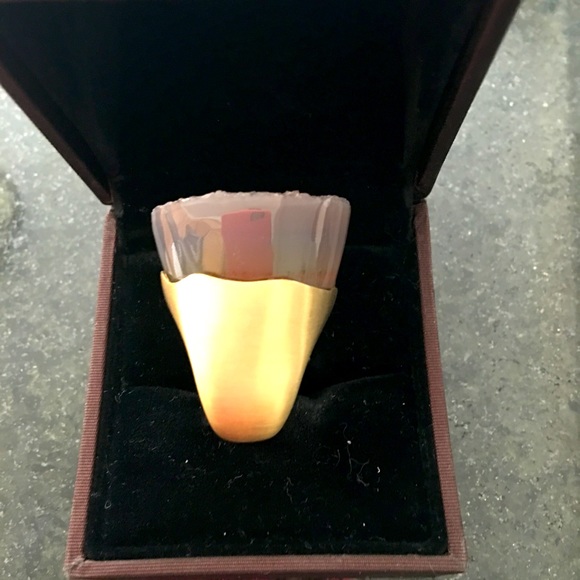 H. Stern 18K solid Yellow Gold, Druzy Quartz! - Picture 8 of 8